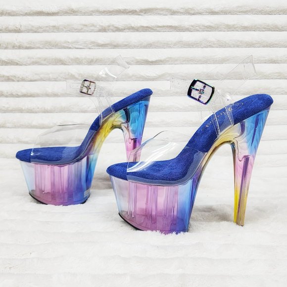 Sexy Colorful Hologram Tinted Platform 7" Stiletto Heels 708HT - Picture 3 of 14